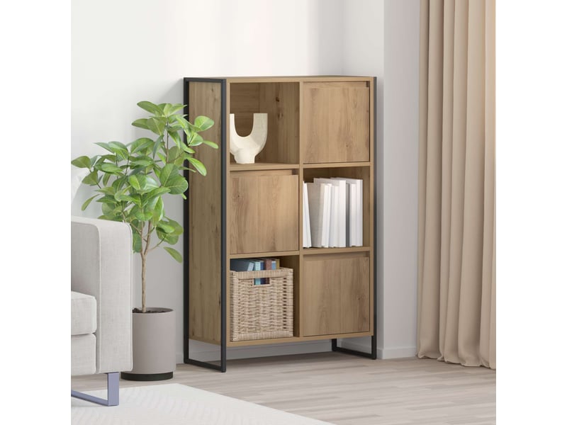 Bibliothèque, armoire à livres 68 x 30 x 108.5 cm bois d'ingénierie chêne artisan  - Conforama B