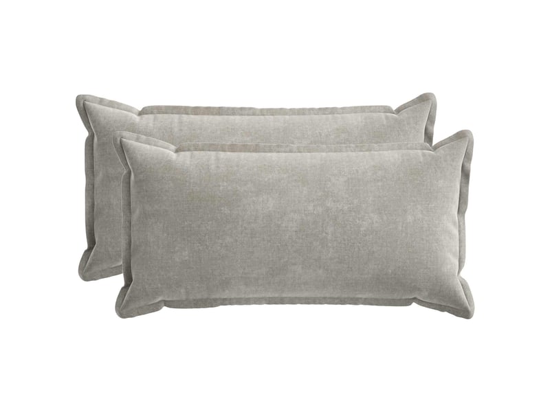 Lot de 2 housses de coussin houten gris clair 40 x 70 cm cf49311 - Conforama A