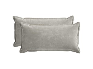 Lot de 2 housses de coussin houten gris clair 40 x 70 cm cf49311