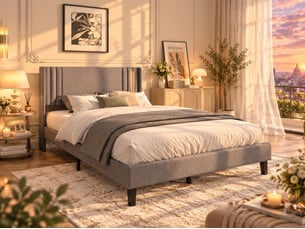 Lit coffre 160x200 cm <strong></strong>  <strong></strong> coloris gris