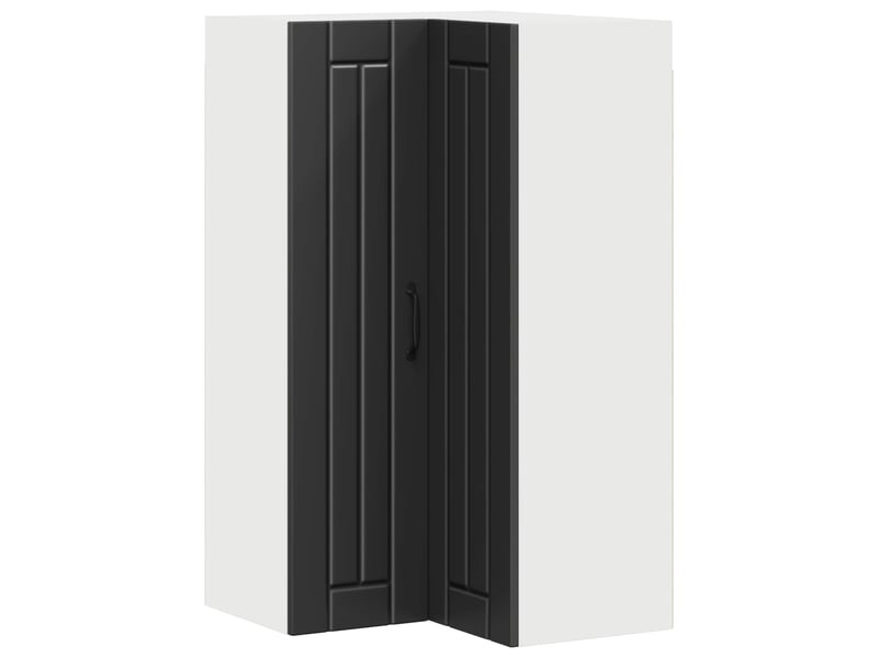  Meuble mural de cuisine, armoire d'angle cuisine lucca noir 57x57x100cm  - Conforama A