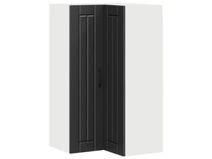 Meuble mural de cuisine, armoire d'angle cuisine lucca noir 57x57x100cm