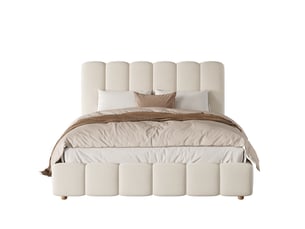 Lit coffre 140x190 cm <strong>LEYTN</strong>  <strong></strong> coloris beige
