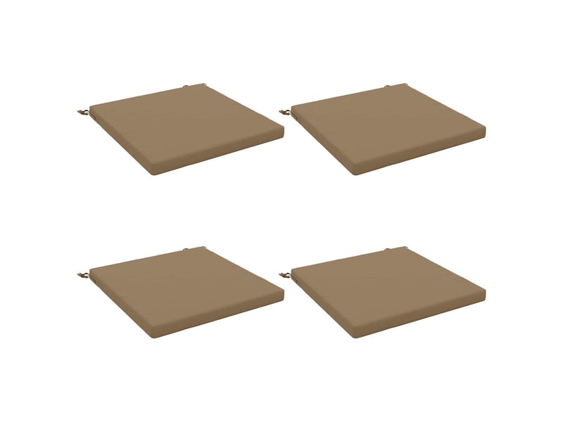 Lot de 4 coussins de siège, coussins d'assise soest 100 % polyester taupe cf60577 - Conforama A