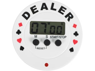 Minuteur de poker numérique croupier de table compact minuteur créatif round base pour joueurs de poker soirées de jeux compte à rebours