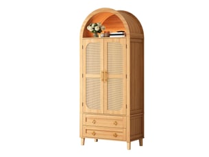 Buffet 2 porte(s) 2 tiroir(s) MODENUIT - 76 cm coloris naturel