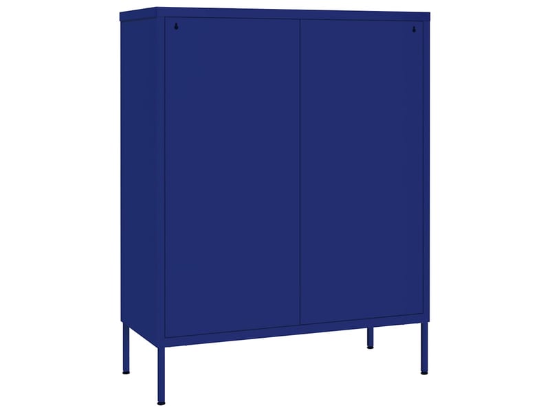  Armoire de rangement bureau, armoire à tiroirs bleu marine 80x35x101,5 cm acier  - Conforama E