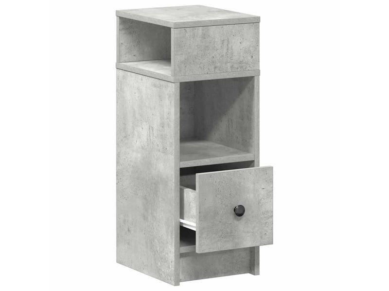  Table de chevet avec tiroir gris béton 25x31x66 cm  - Conforama E