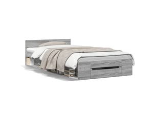 Lit simple 100x200 cm    coloris gris