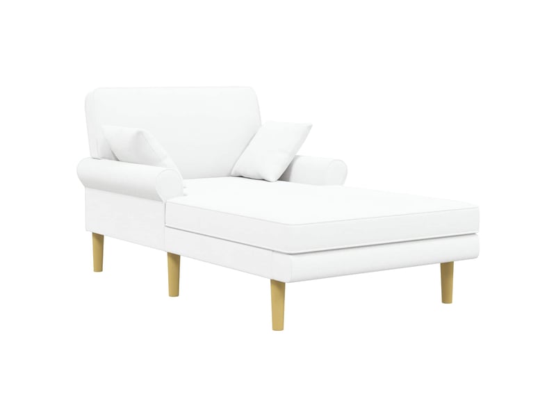 Vidaxl méridienne blanc tissu - Conforama D