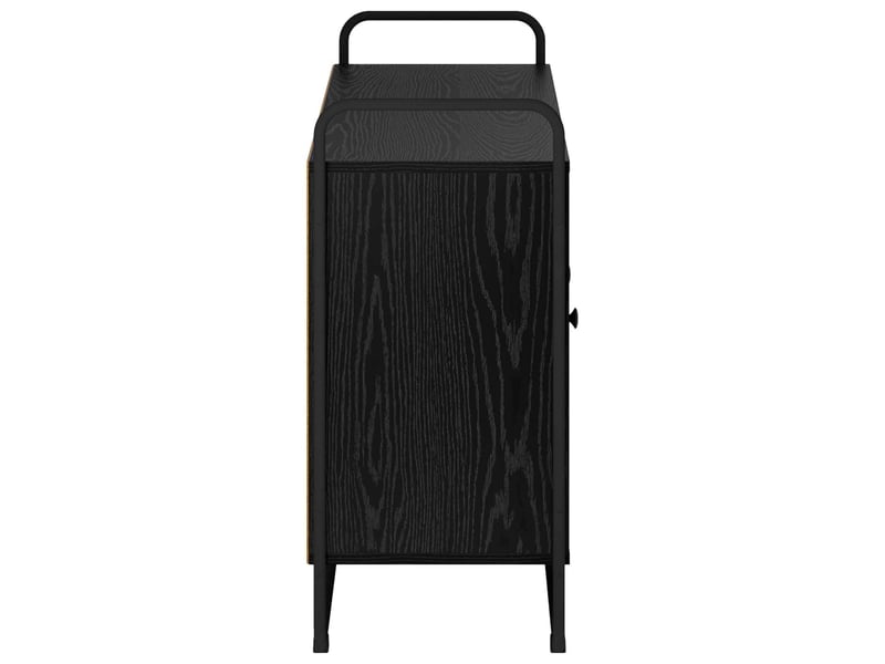 Buffet salon, buffet de rangement chêne noir 102x35x75 cm bois d'ingénierie shl12122 - Conforama E