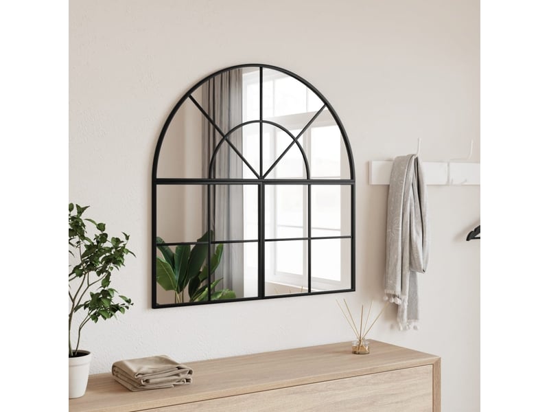  Miroir mural noir 80x80 cm arche fer cf62855  - Conforama B