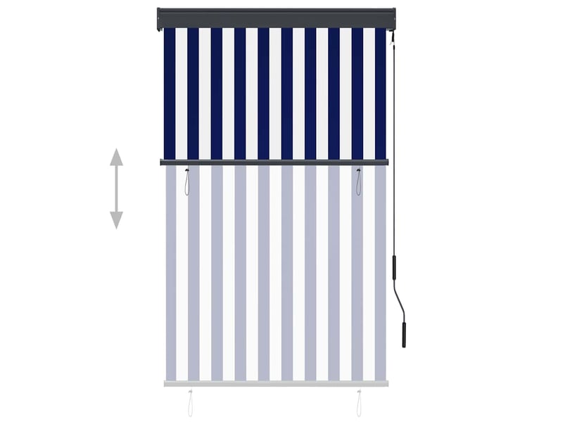  Store enrouleur, store roulant d'extérieur 100x250 cm bleu et blanc cf47290  - Conforama C