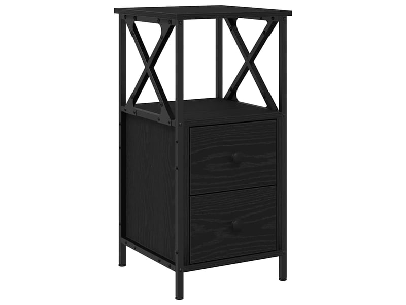  Table de chevet - cabinet de chevet - table de nuit chêne noir 34 x 35,5 x 70 cm  - Conforama A