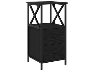 Table de chevet - cabinet de chevet - table de nuit chêne noir 34 x 35,5 x 70 cm