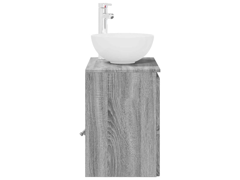 Vanité de lavabo mural, meuble de rangement sonoma gris 49.5x41x64.5 cm shl9643 - Conforama D