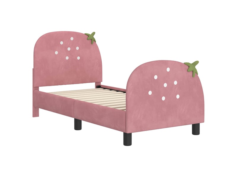 Lit simple- lit adulte - cadre de lit pour tout-petit avec tête de lit rose 70 x 140 cm - Conforama C