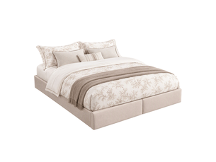 Lit coffre 160x200 cm <strong>MIOOSUT</strong>  <strong></strong> coloris beige