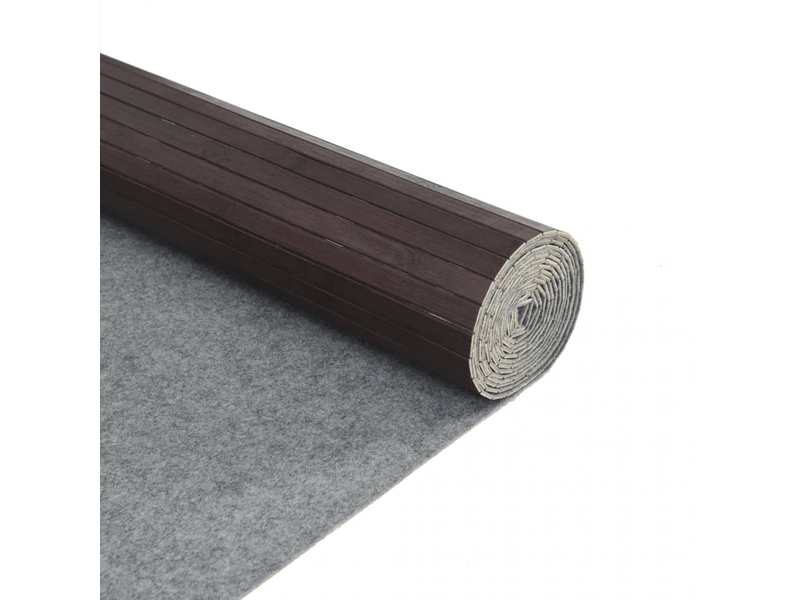  Tapis rectangulaire en bambou marron foncé 80x100 cm - comfortxl 376773 - Conforama E