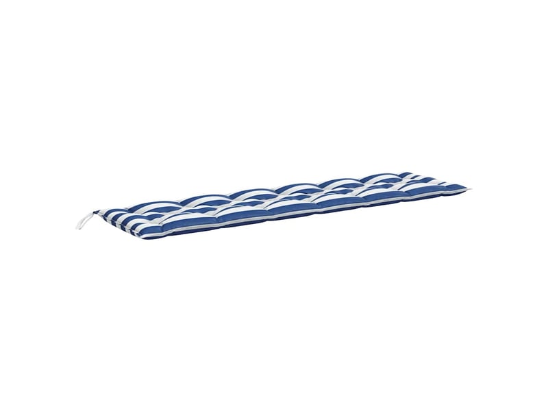  Lot de 2 coussins de banc de jardin, coussins d'assise rayures bleues et blanches cf58679  - Conforama D
