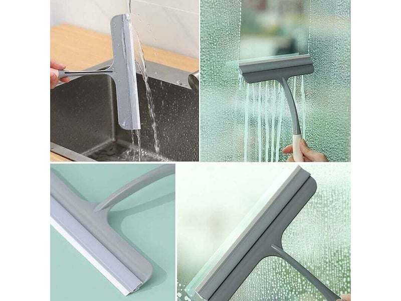  Raclette douche silicone pour vitres, avec crochet suspension. Pour salle de bain, nettoie sans traces. Pratique, durable et facile à ranger.  - Conforama D