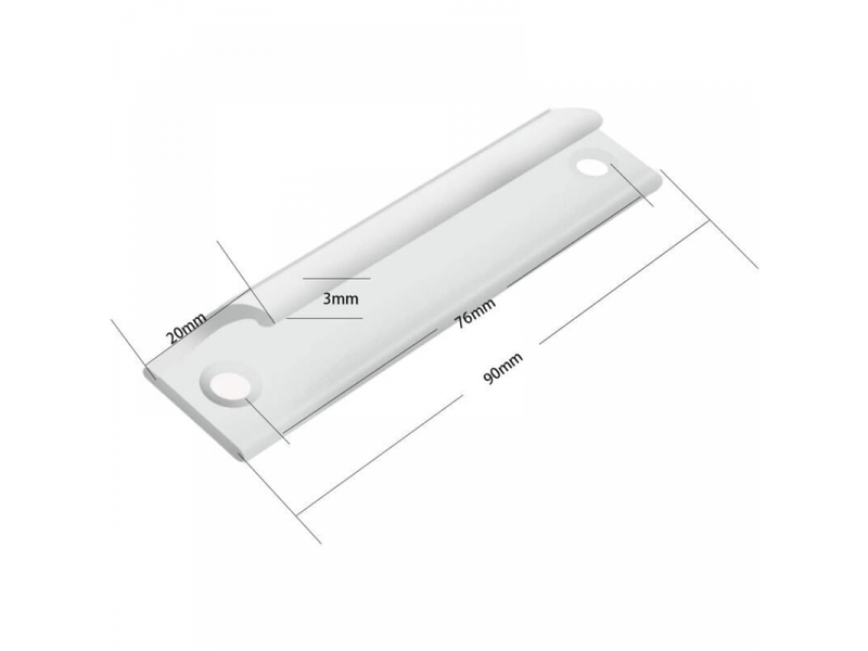  Poignée - aluminium - pour fenêtres, portes - 1 pièce - blanc  - Conforama C