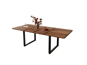 Table à manger 6 à 10 places 140-180-220x80 cm extensible en mdf coloris noyer