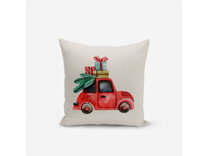 Housse de coussin décorative de noël en polyester duvet