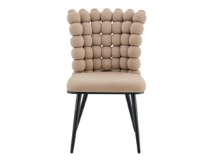 Chaises de salle à manger 54x48x88 cm lot de 2 style moderne velours métal camel