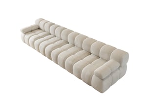 Canapé droit compressé fixe <strong>MODFU</strong> <strong></strong> 4 places Tissu blanc