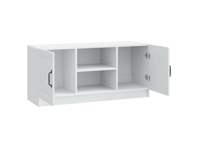  Meuble tv - banc tv - meuble de rangement blanc 102 x 34,5 x 47 cm bois d'ingénierie  - Conforama E
