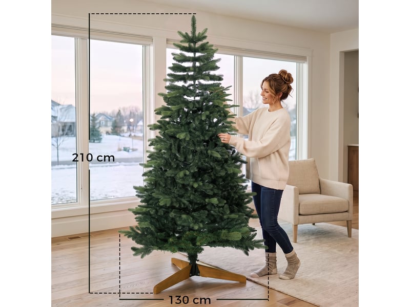 Sapin de noël artificiel noble fir 1161 branches 210 cm vert - Conforama C