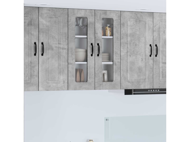  Meuble mural de cuisine | armoire de cuisine gris béton 60x31x80cm shl8830  - Conforama B