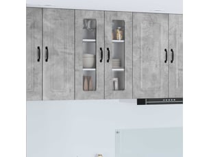 Meuble mural de cuisine | armoire de cuisine gris béton 60x31x80cm shl8830