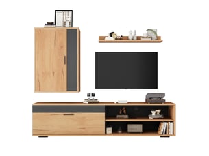 Meuble tv coloris bicolore 140 cm <strong>OXEZA</strong>  <strong></strong>