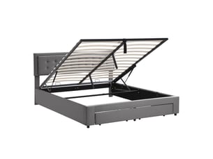 Lit coffre 180x200 cm TCQPZ coloris gris
