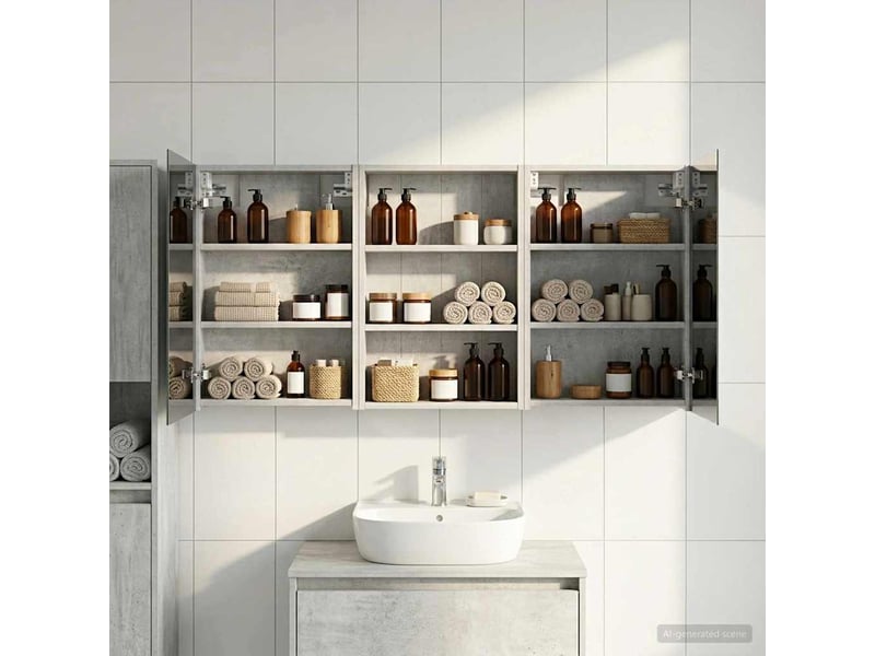  Ensemble de meubles de salle de bain 3 pcs 120x10.5x60.5 cm shl9422  - Conforama D
