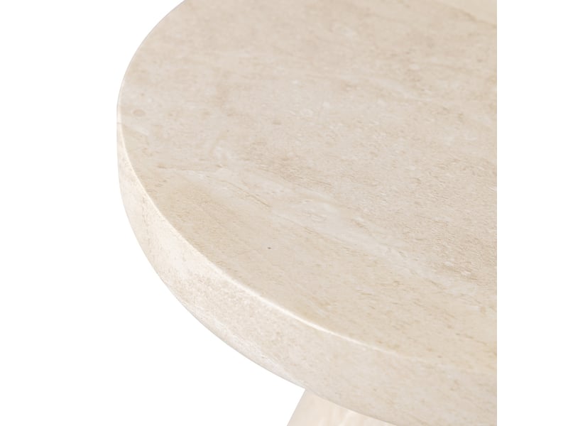  Table d'appoint ronde ø45cm - effet travertin - sabbia - grege 3MB12.01.10.01 - Conforama C