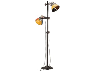 Lampadaire avec 2 abat-jour multicolore e27
