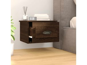 Lot de 2 tables de chevet - cabinet de chevet - table de nuit murales chêne marron 41,5x36x28 cm