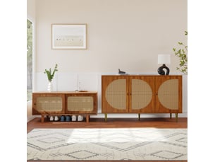 Buffet 5 porte(s)   <strong>HAVRYA</strong> <strong></strong> - 129.8 cm coloris marron 