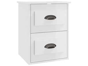 Table de chevet - cabinet de chevet - table de nuit murale blanc brillant 41,5x36x53 cm