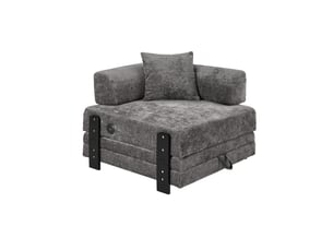 Deplimousse convertible 1 place <strong>MODENVIE</strong> <strong></strong> gris foncé