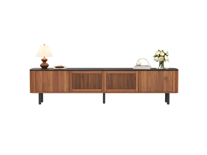  Meuble tv moderne, panneau tv, support tv 190 x 35 x 45 cm, meuble tv bas. Design unique, meuble salon  - Conforama A