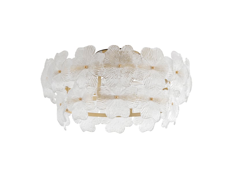  Ventilateur de plafond 20 pouces avec abat-jour en cristal de verre, pales abs, moteur dc silencieux et économe en énergie, 6 vitesses, marche avantarrière, commande par app et télécommande  - Conforama D