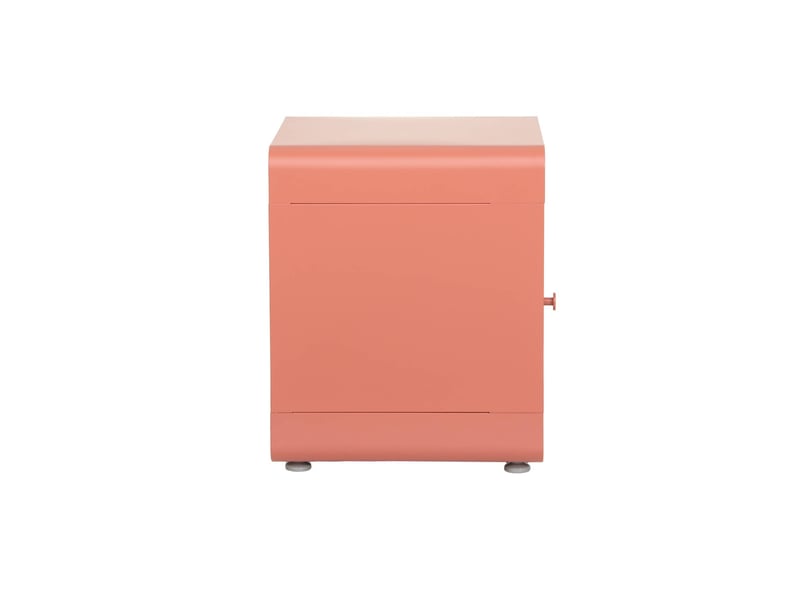  Table de chevet industrielle acier 1 porte terracotta - tribeca  - Conforama C