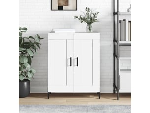 Buffet - bahut - meuble de rangement blanc 69,5x34x90 cm bois d'ingénierie