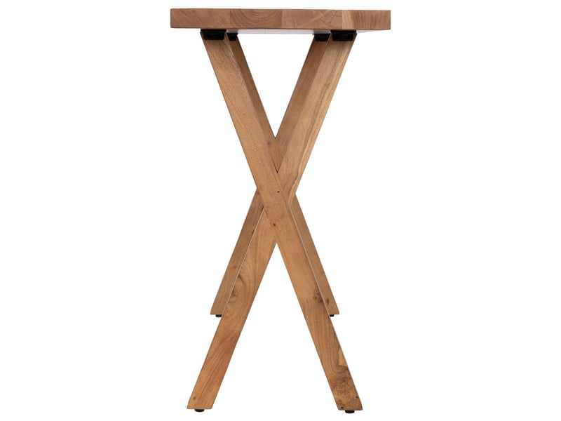  Console d'entrée en bois d'acacia marron 120x40x80h cm  - Conforama E
