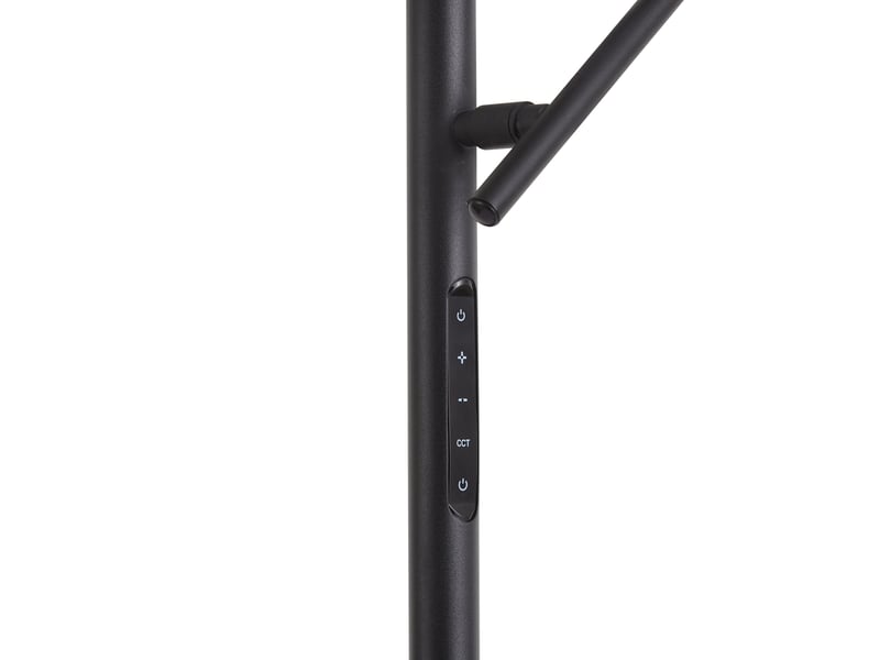  Lampadaire moderne noir avec led dimmable incluse - divana  - Conforama D