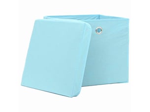 Boîtes de rangement avec couvercles 4 pcs 28x28x28cm bleu azuré